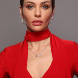 The Neolope White Gold Drop Diamond Earrings