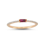 Lacrima 14ct Rose Gold Ruby Diamond Ring