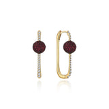 Neolope Ruby Diamond U-Hoop Earrings - Large