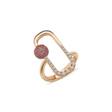 Neolope Pink Sapphire Diamond Ring