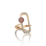 Neolope Pink Sapphire Diamond Ring