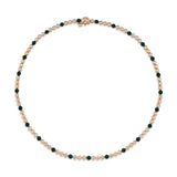 Neomi Green Half Eternity Enamel Tennis Necklace