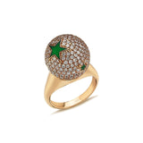 Neolope Green Enamel Star Ring