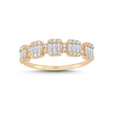 Quintet 14ct Rose Gold Diamond Ring