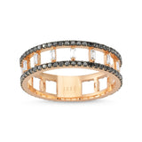 Eternity 14ct Rose Gold Black Diamond Ring