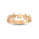 Golden Ratio 14ct Rose Gold Band of Stars Ring