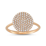 Halo 14ct Rose Gold Diamond Circle Ring