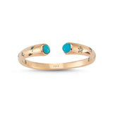 Harmony Moon Turquoise and Blue Diamond Open Ring