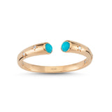Harmony Moon Turquoise and Diamond Open Ring
