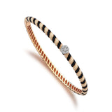 Hypnosis Ivory Black Enamel Diamond Bracelet
