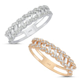 Baguette Gioco 14ct White Gold Diamond Ring