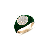 Neomi Gravity Green Enamel Diamond Ring