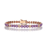 PopCandy Lilac Enamel Diamond Tennis Bracelet