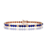 Neomi PopCandy Navy Blue Enamel Diamond Tennis Bracelet