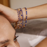 Neomi PopCandy Navy Blue Enamel Diamond Tennis Bracelet