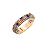Stellar Blue Navy Enamel Diamond Eternity Ring