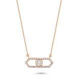 Geomi 14ct Rose Gold Diamond Necklace