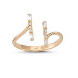 14ct Rose Gold Open Diamond Ring