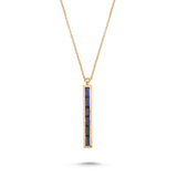 Belle Long Sapphire Bar Necklace