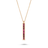Belle Long Ruby Bar Necklace