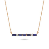Belle Sapphire and Diamond Bar Necklace