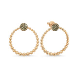 Bonbon 14ct Rose Gold Cognac Diamond Hoop Earrings