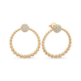 Bonbon 14ct Rose Gold Diamond Hoop Earrings