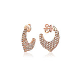 Oriental 14ct Rose Gold Diamond Earrings