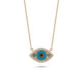 Eyeful Turquoise and Tiger's Eye Diamond Necklace