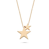 Golden Ratio 14ct Rose Gold Two Stars Necklace