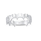 Golden Ratio 14ct White Gold Band of Stars Ring