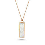 Harmony White Mother of Pearl Bar Necklace