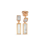 Harmony White Mother of Pearl Bar Earrings