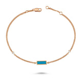 Harmony Turquoise and Diamond Bar Bracelet