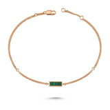 Harmony Malachite and Diamond Bar Bracelet