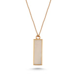 Harmony Pink Mother of Pearl Bar Pendant Necklace