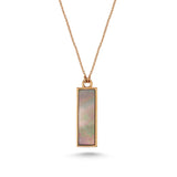 Harmony Black Mother of Pearl Bar Necklace
