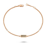 Harmony Black Mother of Pearl and Diamond Bar Bracelet