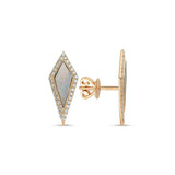 Harmony Black Mother of Pearl and Diamond Cluster Earrings