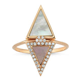 Harmony Black Mother of Pearl and Diamond Ring