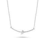 Marquise 14ct White Gold Arc Diamond Necklace