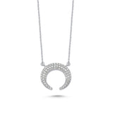 Moonwalk Pave 14ct White Gold Diamond Necklace