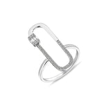 Neo Baguette 14ct White Gold Diamond Ring