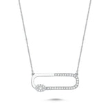 Neo Marquise 14ct White Gold Diamond Necklace