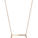 Neomi 14ct Rose Gold Ivory Enamel Diamond Necklace
