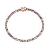 Neomi River 14ct Rose Gold Diamond Chain Bracelet