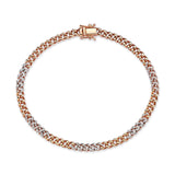 Neomi River 14ct Rose Gold Diamond Chain Bracelet