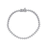 Neomi 14ct White Gold Point Diamond Waterway Bracelet