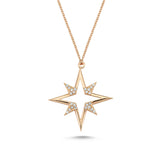 North Star 14ct Rose Gold Diamond Necklace