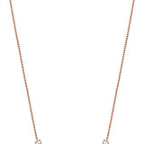 Otto 14ct Rose Gold Cognac Diamond Bar Necklace
